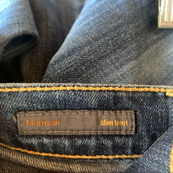 Citizens of humanity slim boot cut destressed denim jeans size 24 original $200 - Picture 5 of 10